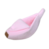 Adorable pink banana-shaped pet bed, offering a cute and cozy nook for your furry companion.